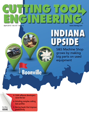 April 2015 issue of Cutting Tool Engineering magazine