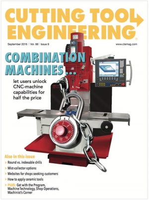 September 2016 Cutting Tool Engineering cover