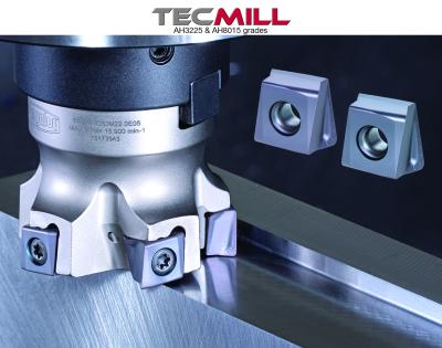TecMill to Include AH3225 and AH8015 Grade Tangential Inserts for Better Tool Life in ISO P, K, and S