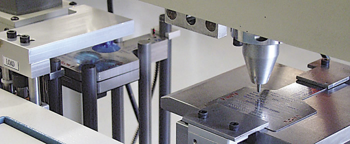 Dot-peening machines, such as the Tag Master 3 from Kwik Mark, feature a vibrating punch that produces a series of evenly spaced, small-diameter indentations in the surface of a part.