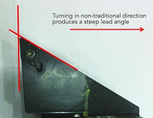 Newer tools and techniques capitalize on the step lead angle produced by using a common shape in a nontraditional way. Photo credit: Christopher Tate