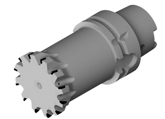 ALMU PCD angular milling cutter head