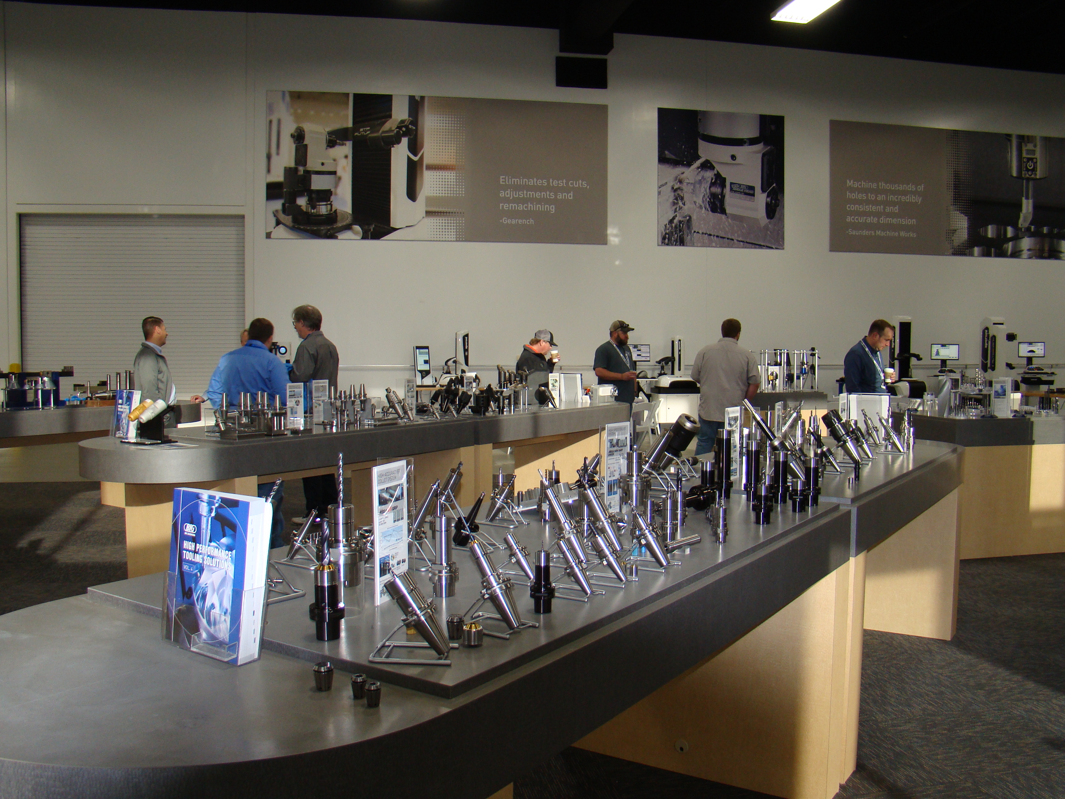 Attendees explore tooling solutions at BIG Daishowa’s Breakfast & Learn event.