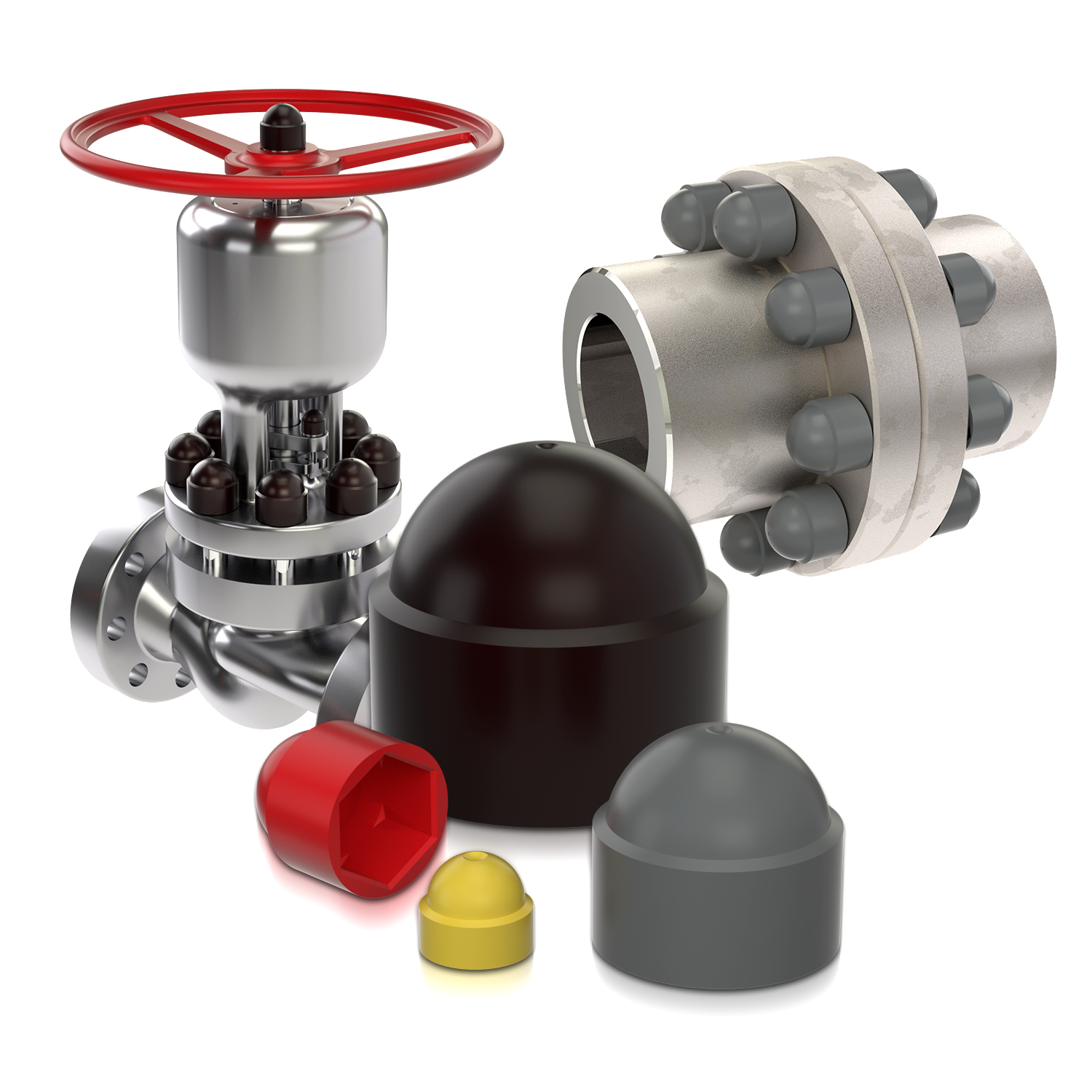 MOCAP’s Domed Bolt and Nut Caps fit a wide range of standard hex bolt and nut sizes.
