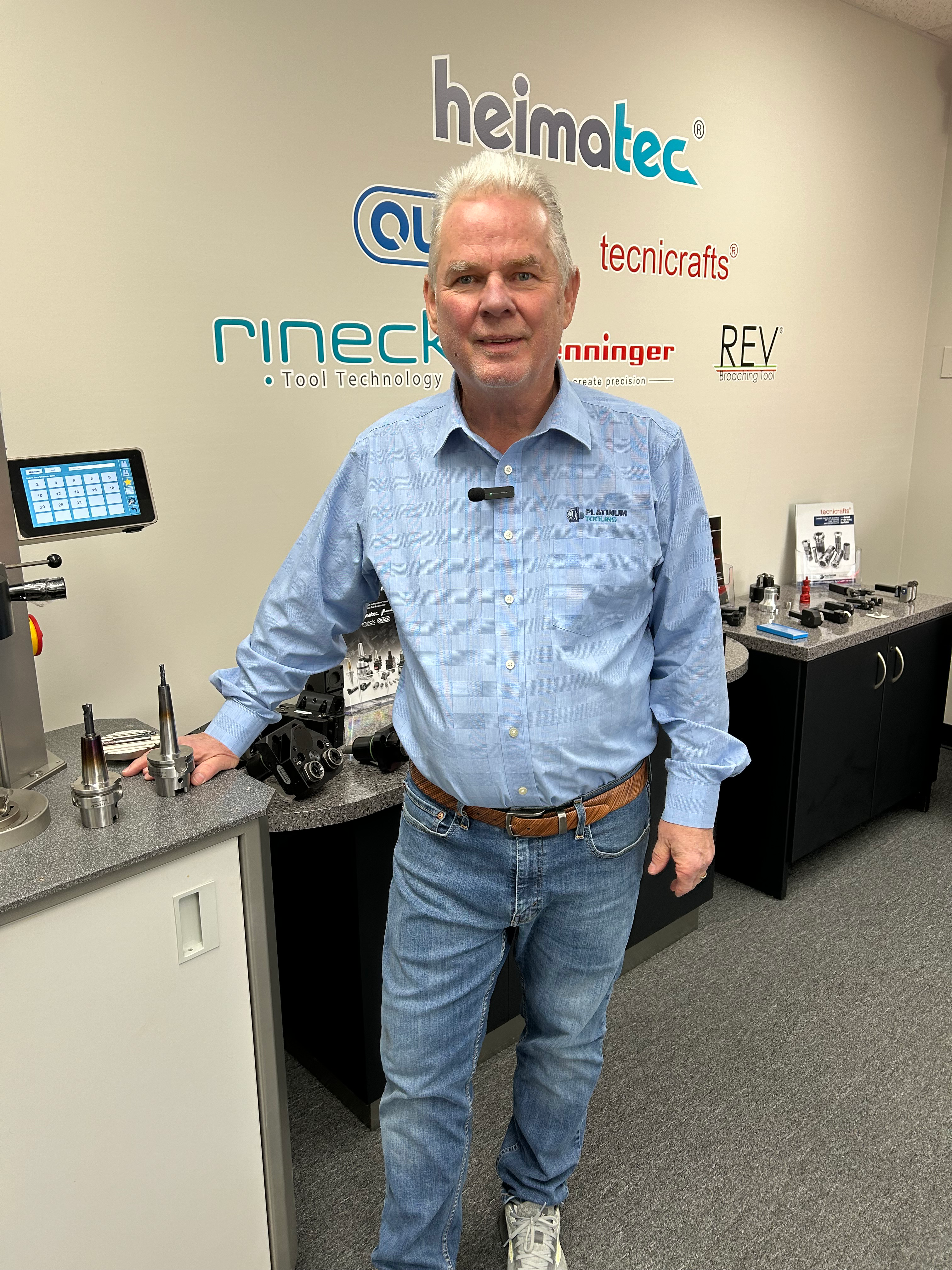 Preben Hansen, president and owner of Platinum Tooling, at the company's showroom in Prospect Heights, Illinois.