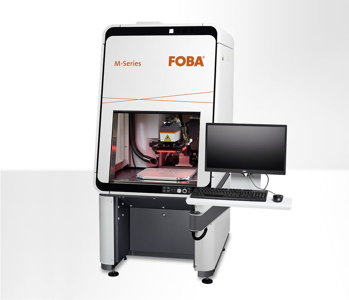 FOBA M2000 closed marking station can optionally be equipped with an integrated camera for automated mark alignment.
