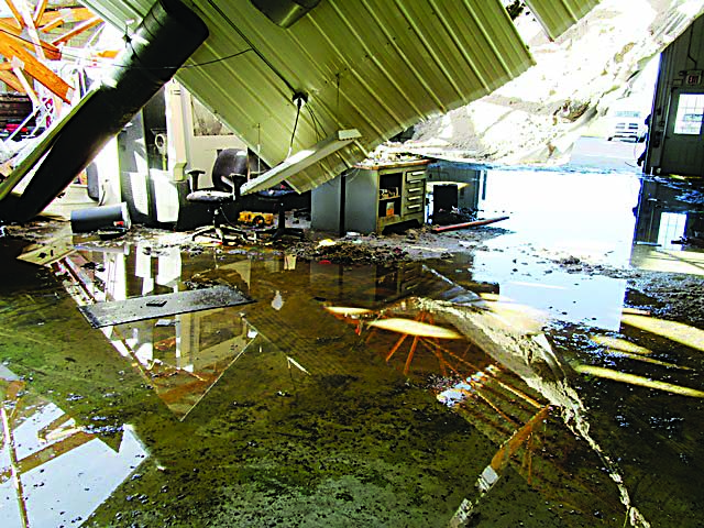 A tornado destroyed T.D.C. Engineering’s machine shop.