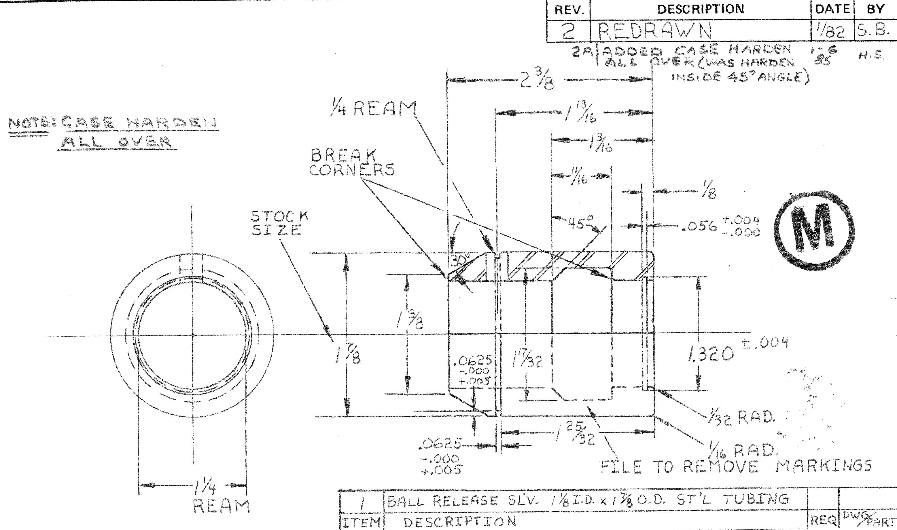 The drawing shows a part that I make repeatedly.