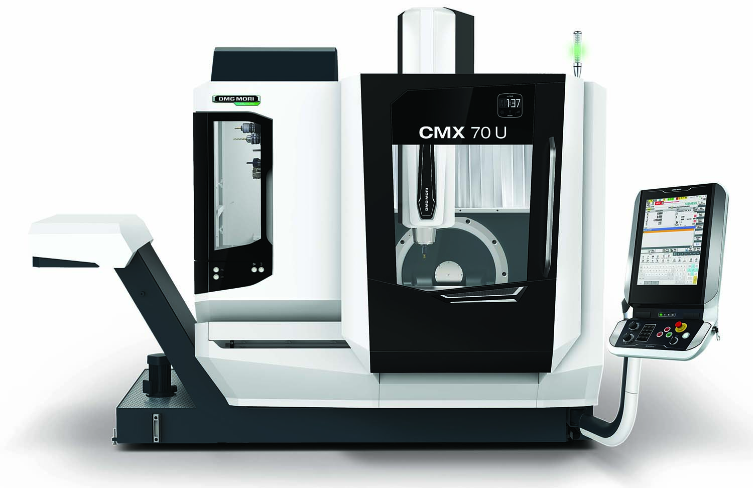 The CMX 70 U universal milling machine has a swivel rotary table to enable complete five-axis machining of complex parts.