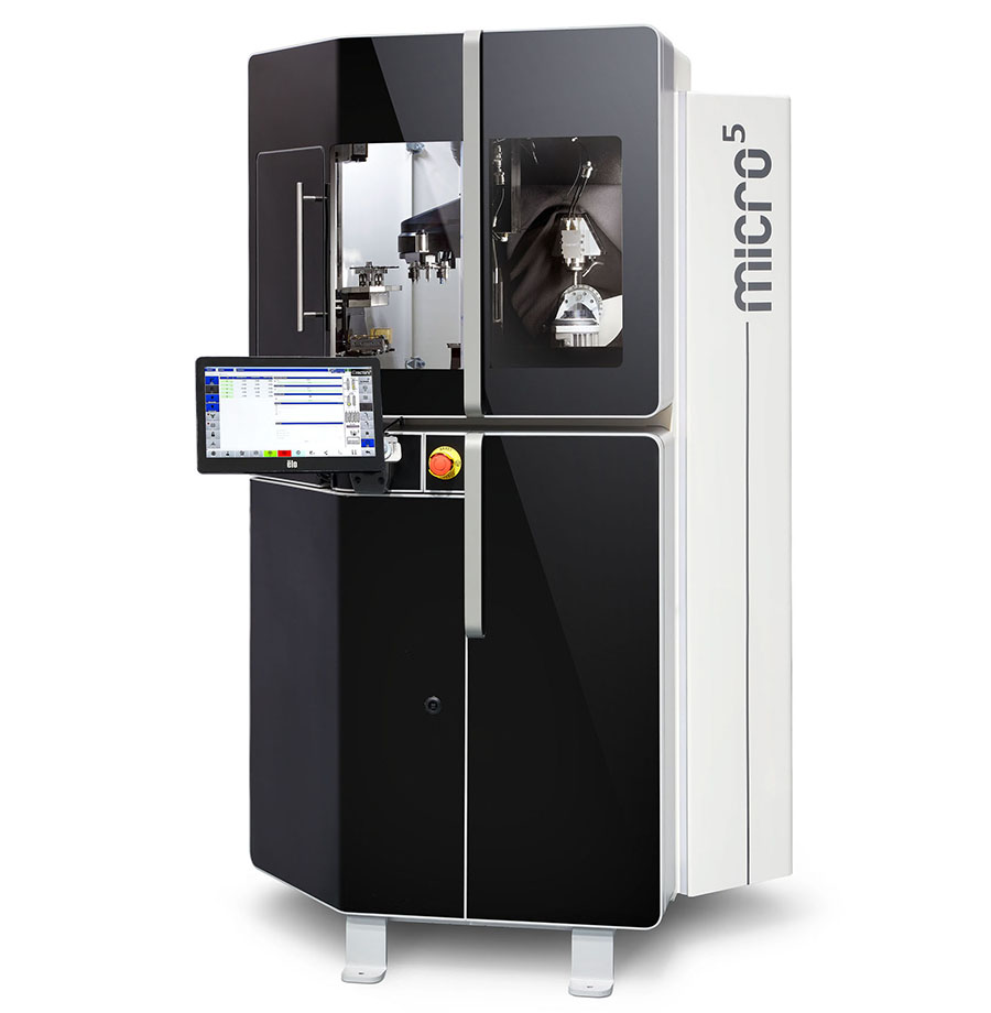 Operated with an intuitive human-machine interface panel, the refrigerator-size Micro5 is said to be easy to set up almost anywhere for machining small parts.