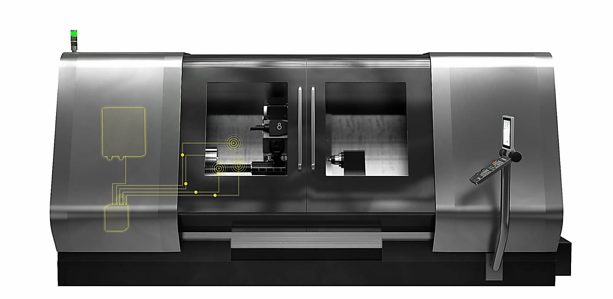 The CoroPlus Process Control system can detect and react to signals within milliseconds, reducing damage by saving parts and machines from crashes. 