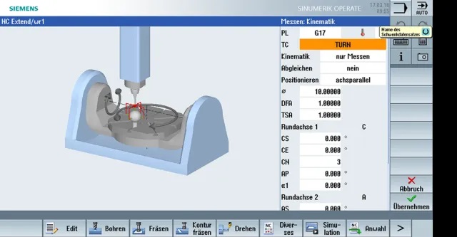 Programmable measuring cycles of the Sinumerik 840D sl simplify and accelerate the setup and process measurement of components