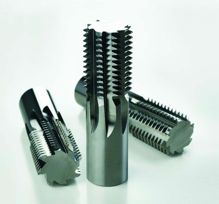 High-precision gear hobs (left) are  produced with very high accuracy  in a single operation.