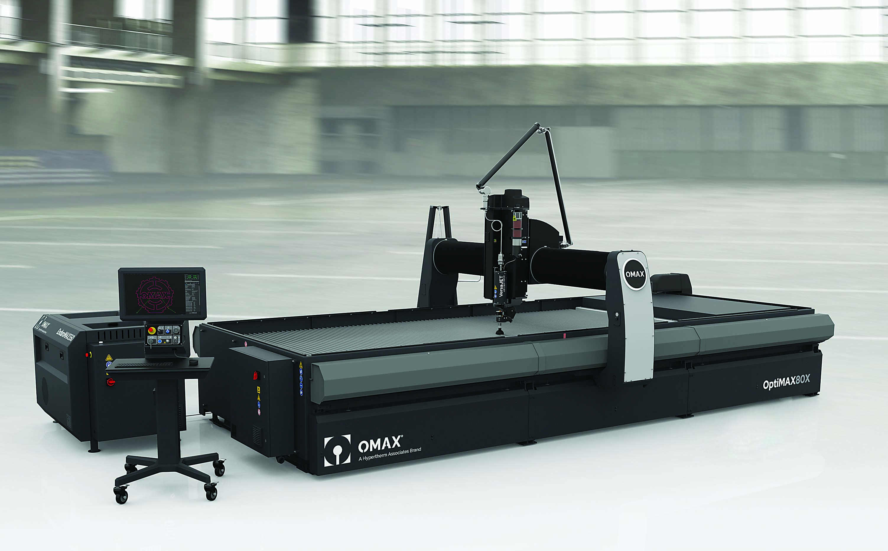The OptiMax waterjet offers general-purpose cutting capability and automation aimed at minimizing demands on operators.