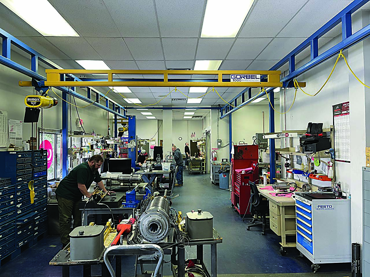 Shown is the spindle assembly room at GTI Spindle Technology.