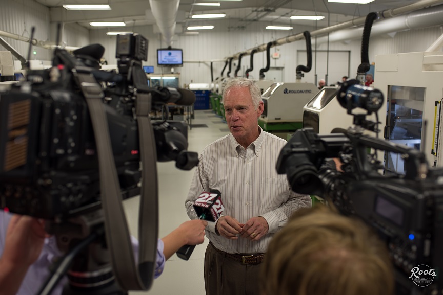 U.S. Sen. Ron Johnson speaks at Performance Micro Tool in Janesville, Wis. U.S. Sen. Ron Johnson speaks at Performance Micro Tool in Janesville, Wis.