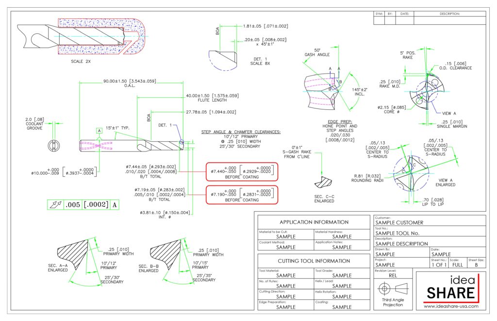 Photo courtesy of Idea Share Idea Share provides cutting tool drawings and technical support