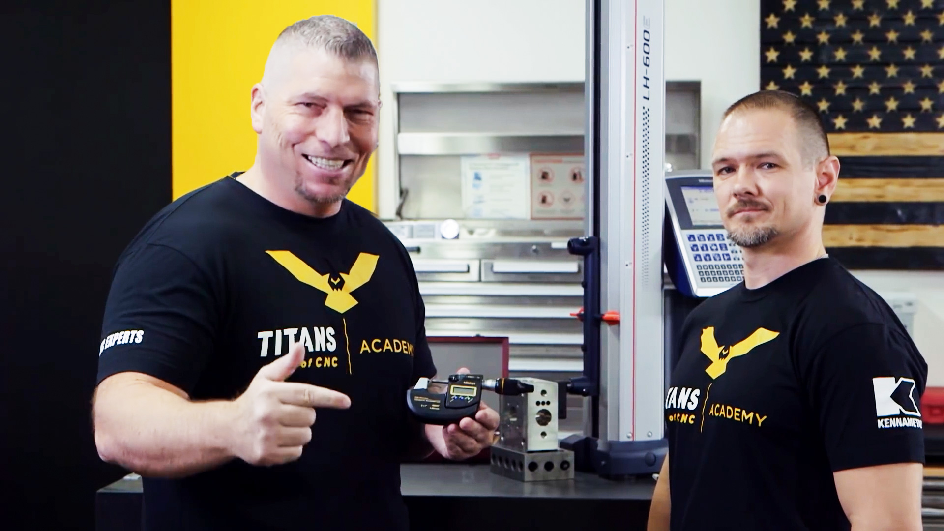Titan Gilroy, CEO of Titans of CNC, and his Quality Manager Travis Jarrett Mitutoyo America announces sponsorship with Titans of CNC