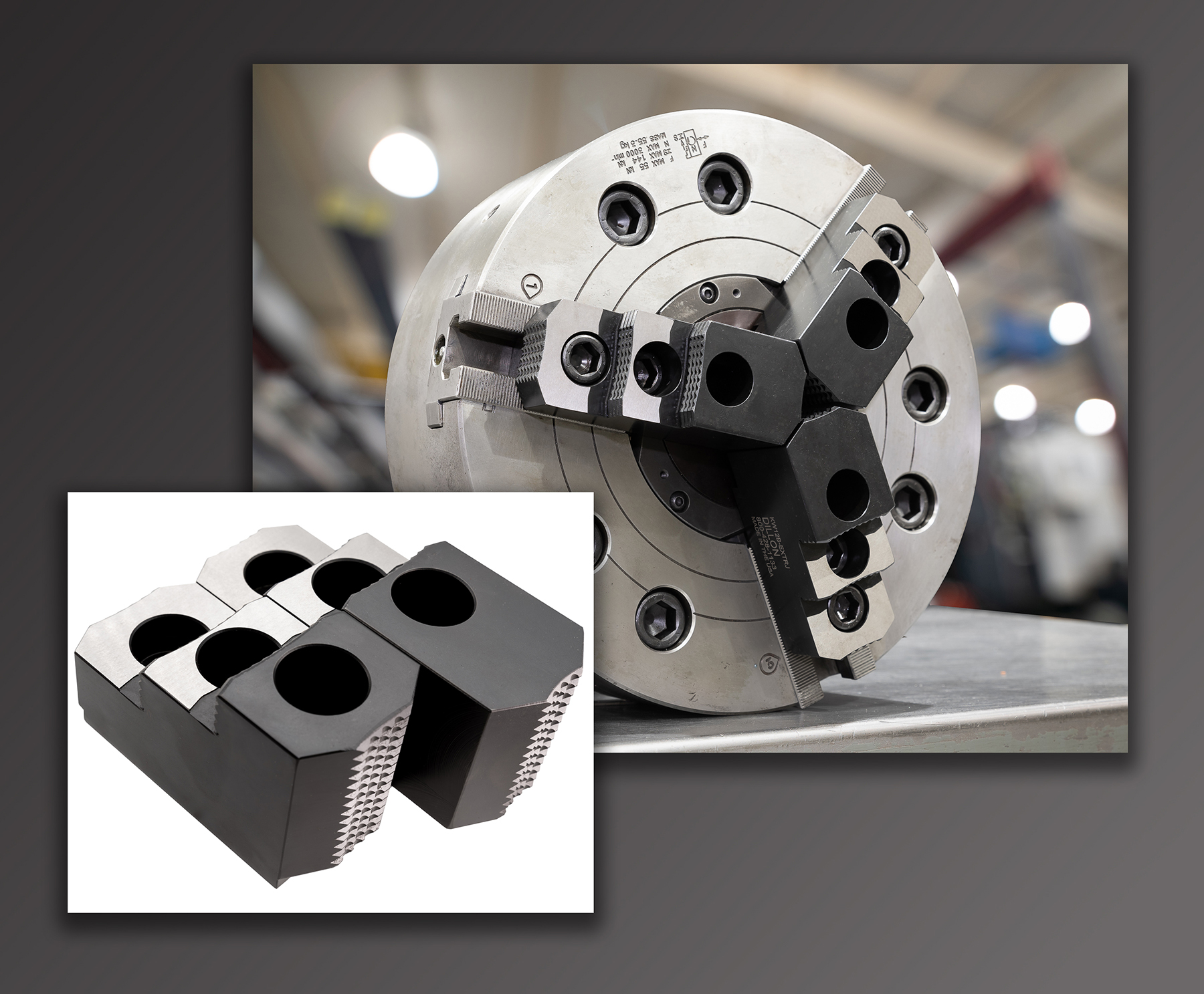 Extra-Long Hard Jaws Allow Machining of Smaller Diameter Materials