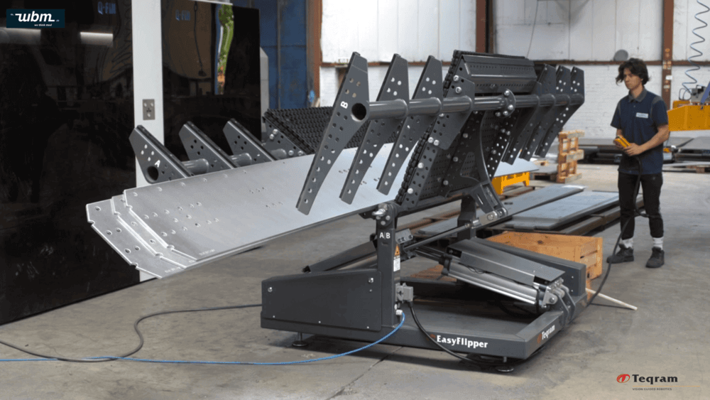 Flipping heavy plate parts