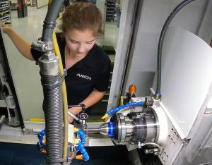 4 Madison Gray, operating the ANCA MX7