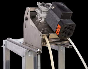 Photo courtesy of Oil Skimmers Inc. When enough tramp oil seeps into coolant on a steady basis to justify the acquisition of oil-removal equipment, Oil Skimmers Inc offers oil skimmers to remove surface oil. Photo credit: Oil Skimmers Inc