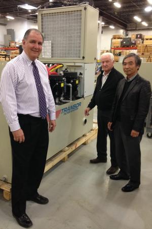 Left to right: Irv Kaage, President; Sune Backman, Vice-president; Yuji Nakamura, President - Transor Japan Left to right: Irv Kaage, President; Sune Backman, Vice-president; Yuji Nakamura, President - Transor Japan