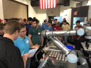 Demo Day photo courtesy of Phillips Corp. Universal Robots-Phillips Partnership eases integration with Haas machines