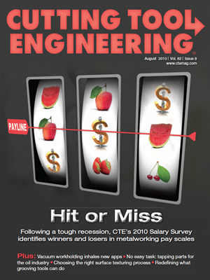 August 2010 issue of Cutting Tool Engineering magazine
