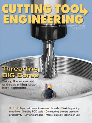 December 2010 issue of Cutting Tool Engineering magazine