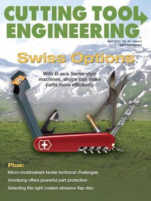 April 2012 issue of Cutting Tool Engineering magazine