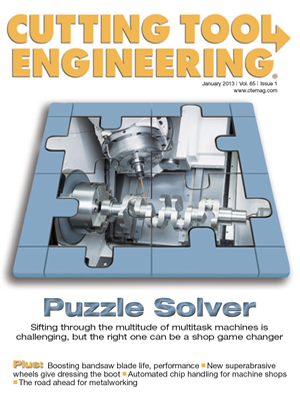 January 2013 issue of Cutting Tool Engineering magazine