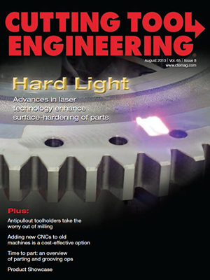 August 2013 issue of Cutting Tool Engineering magazine
