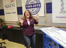 Jodi Lancaster at Livingston Area Career Center; Photo by Eric Ginnard Teachers awarded for their teaching excellence
