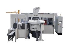 The package consists of a double batch centrifugal disk finishing machine with fully automatic work piece handling, a rotary dryer and a fully automatic centrifuge for cleaning and recycling of the process water. The package consists of a double batch centrifugal disk finishing machine with fully automatic work piece handling, a rotary dryer and a fully automatic centrifuge for cleaning and recycling of the process water.