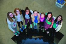 Photo courtesy of CNC Software CNC Software hosts local Girl Scout troop