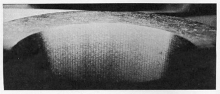 Photo of chatter marks on internally ground part courtesy of Norton/Saint Gobain Avoiding patterns caused by traversing rotary dressing - straight-line chatter