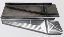 Premium AEROTEC Titanium Ti-6AI-4V sample part produced by Norsk Titanium using additive manufacturing. Premium AEROTEC Titanium Ti-6AI-4V sample part produced by Norsk Titanium using additive manufacturing.