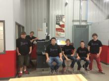 Students from the Metalworking I class at the Precision Tool Manufacturing Training Program. From left to right: Trevor Roberts, Tanner Virgil, Luke Neidlinger, Blake Carbaugh, AJ Avery and William Penrod.