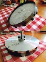 Photo courtesy of Peter E. Nuskey Large hole saw developed for cutting mutilple-wall polycarbonate