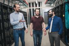 Kostas Sarakinos, Davide Sangiovanni, Georgios Almyras at LiU; Photo by Anna Nilsen New method opens the way for cutting tools with longer life
