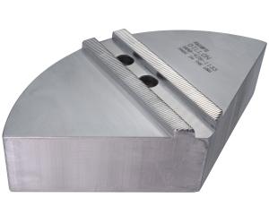 Full grip pie jaws are made from extruded aluminum