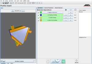 Software speeds indexable and special insert grinding
