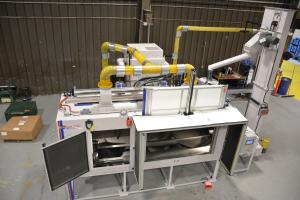 Custom Grab Bar Peening Machine