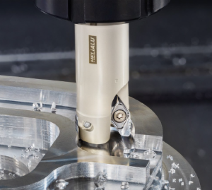 Insert features serrated cutting-edge geometry for efficient rough milling