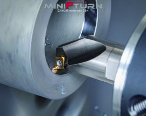 MiniForceTurn’s DXGQ/U Inserts Are Offered with CBN Tips and HP Chipbreaker