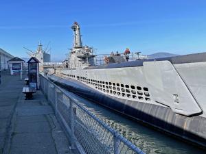 The USS Pampanito is being restored.
