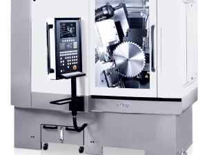 The Vollmer CHD270 saw blade grinding machine.