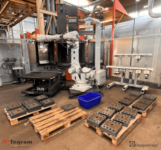 Fully automatic grinding and blasting in a robot cell.