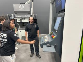 high school team Cuts and Forms Metal at BLM GROUP USA Headquarters